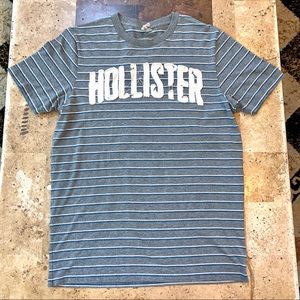 Men’s SZ L HOLLISTER Gray/Blue/White T-shirt